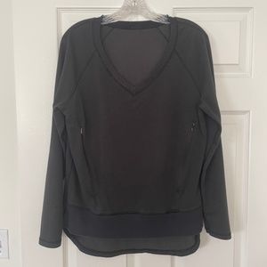 Lululemon ribbed V neck pullover